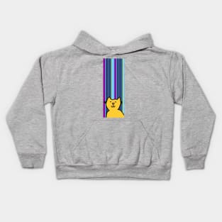 Yellow Cat Thinking Kids Hoodie